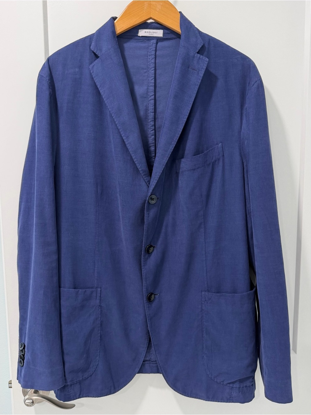 BOGLIOLI MILANO K Jacket Cotton Blue Unstructured Blazer IT 54/US 44 Made Italy